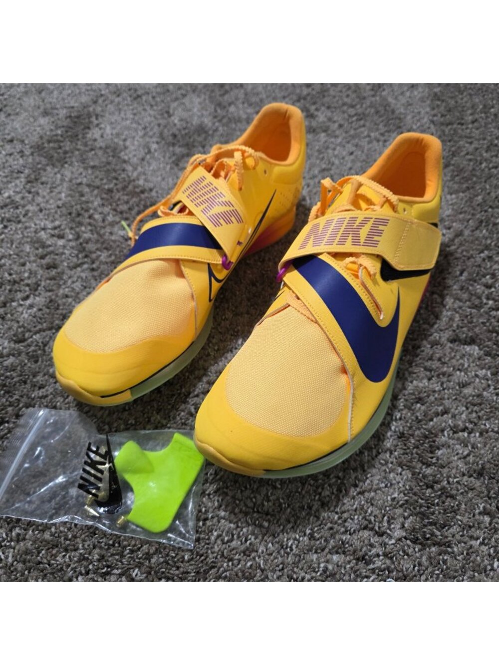 Nike Long Jump Elite Track & Field Spikes Citron Pulse FZ9326-800 Men's 14